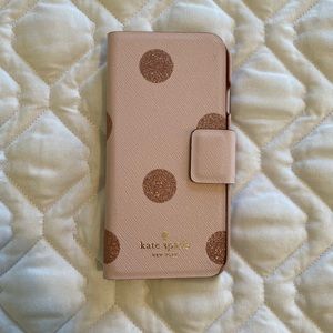 Kate Spade NY Glitter Dot Folio iPhone 7 & 8 Case